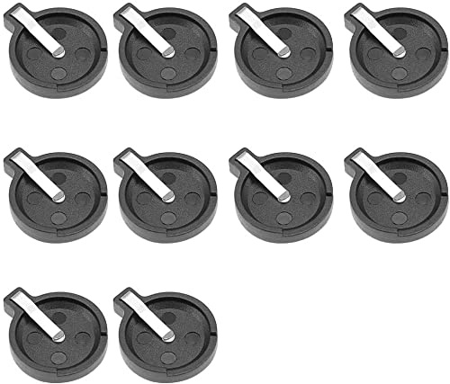 XYWHPGV 10 st CR1616 Horisontell myntknapp Batterihållare Svart behållarväska(997df 083af 84447 1c5db 5cd15 19cdc