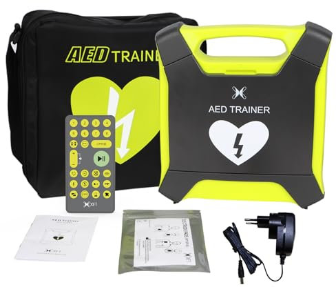 DEA Defibrillatore Simulatore Italiano Spagnolo Tedesco Francese, XFT 120GA AED Trainer, Formativa Defibrillatore con 8 Diversi Scenari, Attrezzatura per l'Allenamento di Primo Soccorso