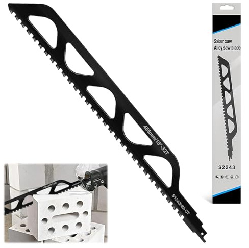 Lame de Scie Sabre, Lame Scie Sabre Carbure, Lame Scie Sabre Metal, Lame de Scie Sabre Briqu, Accessoires de Scie Sabre, Lame de Scie Sabre Expert au Carbure de Tungstène pour Métal,Bois,Pierre (455)