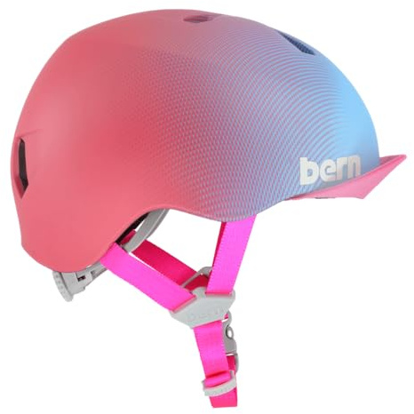Bern Nina DVRT Kids Bike Helmet with Rotational Impact Safety│Adjustable Comfort│Trusted by Parents Worldwide│EN1078 Certified│S/M│Sunset Gradient