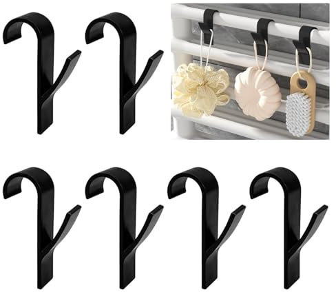 Rixotix 6 ganchos para radiadores redondos, toallero, gancho multiusos para radiadores redondos, toallero, calefacción, gancho ABS, radiador de baño para todos los radiadores estándar