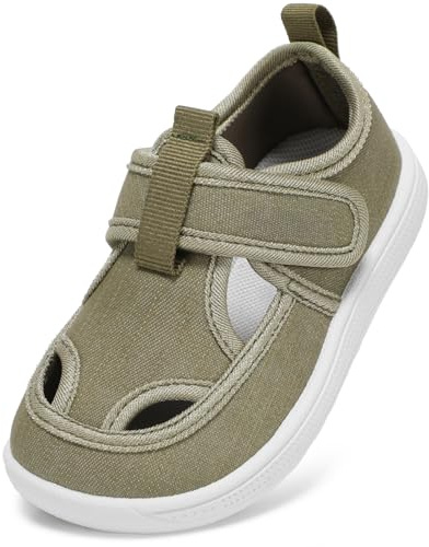 Toddler Boys Wide Toe Box Water Shoes Beach Sandals Khaki 7 Toddler