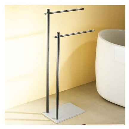 Portasciugamani in marmo autoportante con design verticale per il bagno Stoccaggio Hotel Quality Towel Stand per WC Colore grigio