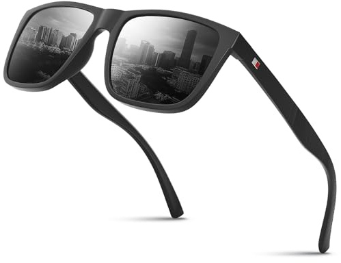 Glapeame Sunglasses Mens Womens-Polarised Sun Glasses Men-Black Sunglasses-UV400 Protection-Classic Retro Vintage,a-black grey