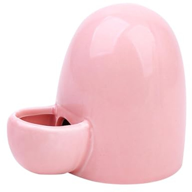 iplusmile Dispensador Automático de Agua para Mascotas Bebedero Cerámico para Conejos y Hámsteres Suministro Autoservicio para Pequeños Roedores Color Rosa Ahorro Fácil Uso