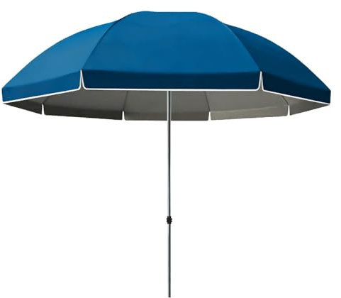 Sombrilla Redonda para Patio de 220 cm/240 cm/260 cm/280 cm/300 cm, Sombrilla para Exterior con Ajuste de Inclinación, Parasol de Mercado, Parasol de Playa para Jardín, Piscina, Césped(280cm/9.2ft)
