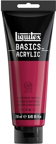 Liquitex BASICS Acrylic Paint, 8.5-oz Tube, Quinacridone Magenta