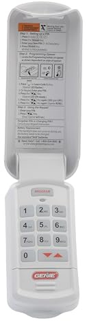 Genie Garage Door Opener Wireless Keyless Keypad - Safe & Secure Access - Compatible with All Genie Intellicode Garage Door Openers - Easy Entry into the Garage With a PIN - Model GK-R, White