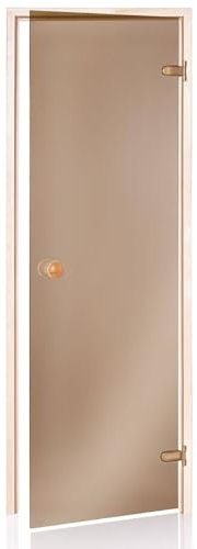 Desineo Sauna Bronzo 60 x 190 in Porta in Vetro temperato