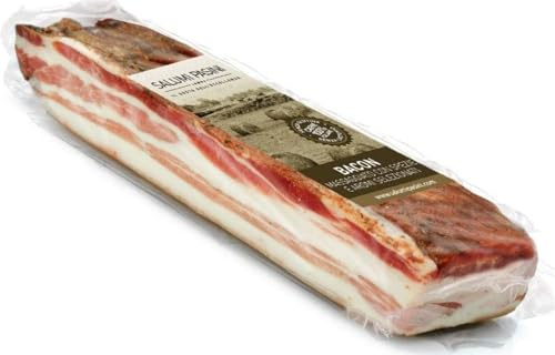 Pancetta Affumicata Bacon Salumi Pasini® | Vakuumförpackad skiva| 250 gr | 100% Italienskt Rökt Bacon | Gluten- och laktosfri