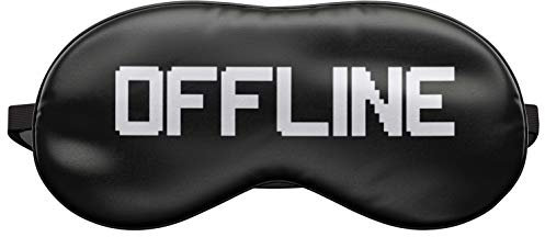 Schlafmaske Reise Relax Augen Abdeckung Bett Emoji Nickerchen Augenbinde Seine Schwarz Offline [042]
