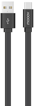 MOOOV 732059 Câble USB-A/USB-C Plat Data et Charge Noir 2 M