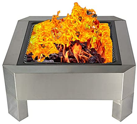 LDIW Braciere Falò Multifunzione Fire Pit per Riscaldamento/BBQ Carbone bruciatore caminetto in Inverno, Bellissimo tavolino da caffè in Giardino in Estate Fire Pit BBQ Stufa
