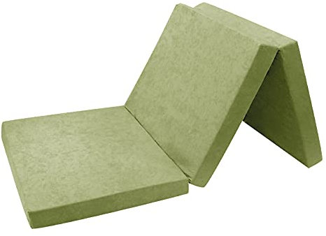 FORTISLINE - Klappmatratze 195x60x9cm - 3-teilige Faltmatratze - H2 Gästematratze - Camping Faltbare - Kamping Bett - Waschbar Bezug - Erwachsene Klappbar - Reisematratze - Schaumstoff Matratze