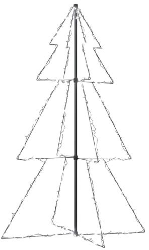 vidaXL Arbre de Noël Cône 240 LED d'Intérieur/d'Extérieur Sapin de Noël Décoration de Noël Ornement de Noël Jardin Patio Arrière-Cour Salon 98x150 cm