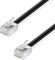 deleyCON 2m Câble Téléphonique RJ11 - Modulaire 6P4C Western RJ11-RJ11 Plat pour Prise Téléphonique, Modem, Routeur, Fax, ISDN, DSL, VDSL, Internet - Noir