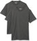 Amazon Essentials Herren T-Shirt mit kurzen Ärmeln, Rundhalsausschnitt und Tasche in normaler Passform, 2er-Pack, Dunkelgrau Meliert, 3XL Große Größen Tall