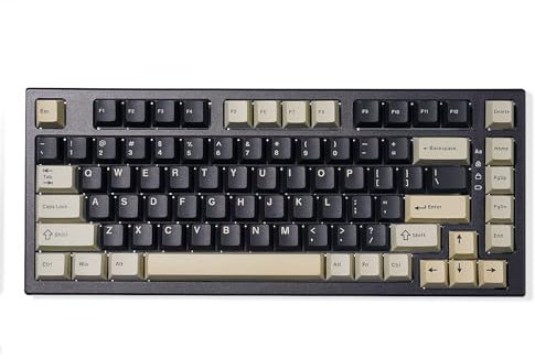 YUNZII YZ75 75% Hot Swappable Wireless Gaming Mechanische Tastatur, RGB-Hintergrundbeleuchtung, BT5.0/2.4G/USB-C, Double Shot PBT Tastenkappen für Linux/Win/Mac (Gateron G Pro Black, Schwarz)