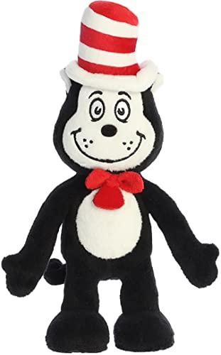 Aurora® Whimsical Dr. Seuss™ Cat in The Hat Armature Stuffed Animal - Officially Licensed Plush for Imaginative Play - Perfect for Kids and Adults - Black 8 Inches