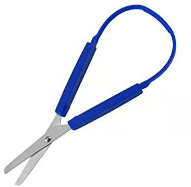 susiodeu Ciseaux de sécurité Ciseaux de Papeterie adaptatifs en Acier Inoxydable Accessoires d'artisanat Cisaillement de Papier à Ouverture Automatique étudiants, Bleu