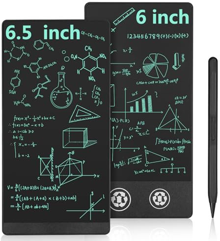Czemo LCD-schreibtafel Erwachsene, Dual-Screen LCD-Schreibtafeln mit 2X Schreibfläche 6.5 Zoll 6 Zoll, Einfarbig LCD Schreibtablett für Büro, Memo, Notizbuch, Agenda