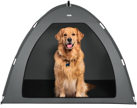 Gray Extra Large Outdoor Cat and Dog Tent House, Waterproof, Washable, Indoor/Outdoor Cave Nest Bed