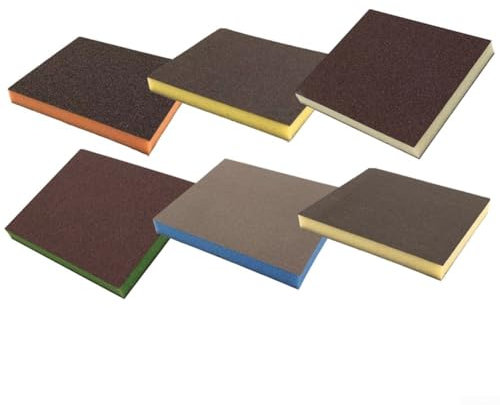 Bloc éponge portable double face avec une excellente plasticité, idéal pour les projets d'amélioration de la maison (grain 280)