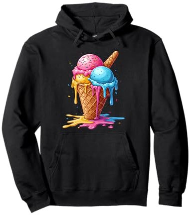 Mignon cône de glace goutte à goutte avec saupoudrer pour enfant garçon fille Sweat à Capuche