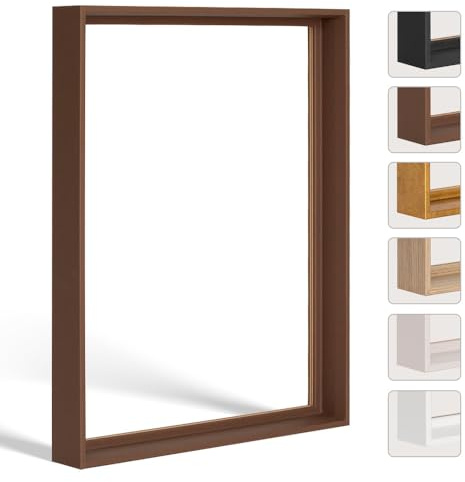 Bildershop-24 Marco para juntas de sombra Frisco, 80 x 120 cm, marrón (mate)
