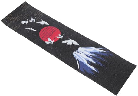 SOPOTUTU Waterproof Skateboard Grip Tape Sheet Sandpaper Texture Anti-Slip Longboard Decorative Sticker for Skateboarding Sports and Outdoor Use