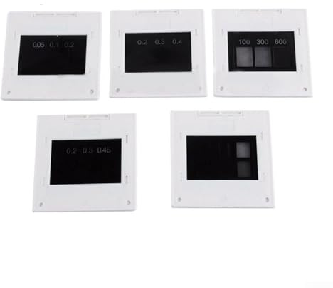 Juego de 5 rejillas de difracción de 50 x 50 mm para educación física, kit de experimento de doble ranura con herramienta de interferencia de triple ranura, demostrador óptico circular y de malla para