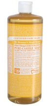 Dr. Bronner'S Pure Castile Soap - Fair Trade And Organic - Liquid - 18 In 1 Hemp - Citrus Orange - 32 Oz
