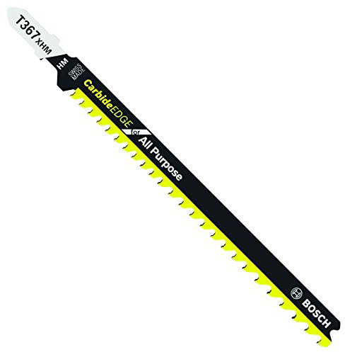 Bosch T367XHM1 5-1/4 in. 5-7 TPI Carbide Edge for All Purpose T-Shank Jig Saw Blade