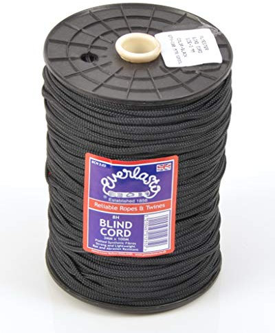 Everlasto Black Nylon Blind Cord - 1mm x 50M