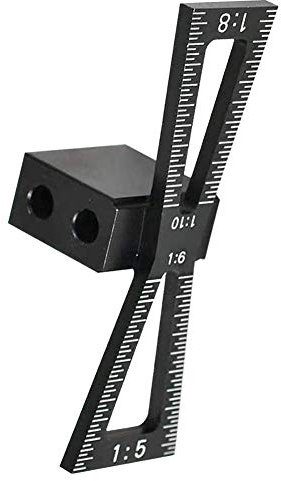 Apofly 1PC Cola de Milano Marcador Bisagra de Madera gramil Plantilla Carpintería Marcado con Escala Plantilla de Cola de Milano