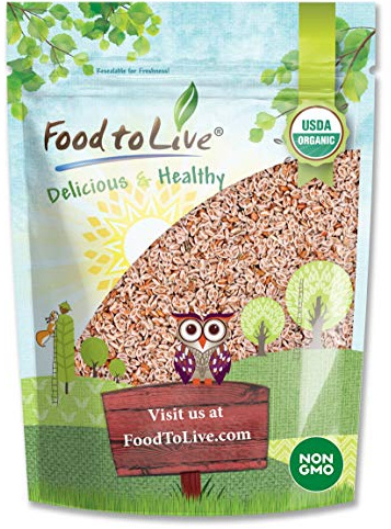 Food to Live Organic Whole Psyllium Seeds, 2.5 Pounds - Non-GMO, Vegan, Kosher, Keto Friendly, Raw, Bulk, Natural Food Thickener, for Cooking - Add a Boost to Smoothies and Dishes