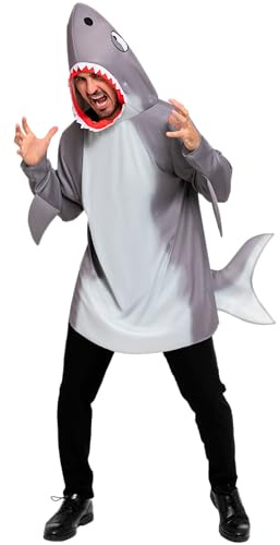 Spooktacular Creations Adult Men Shark Costume for Halloween, Costume Party, Trick or Treating, Cosplay Party (X-Large)