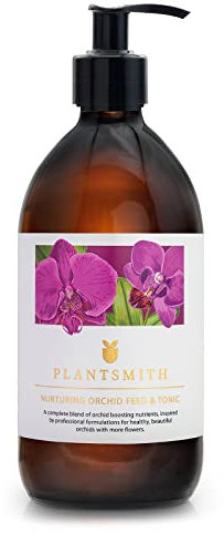 Plantsmith Nurturing Orchid Feed and Tonic, Nutrient Infused Blend, Premium Care for Beautiful Indoor Potted Orchid Plants & Flowers - 500ml Bottle