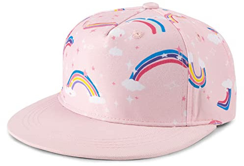 Basecap Kinder Sonnenhut Drucken Baseballkappe Verstellbare Junge Mädchen Snapback Cap mit UV Schutz für 2-4 Jahre alt (Regenbogen)