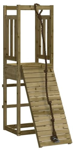 Maisonnette de jeu avec mur d escalade bois de pin imprégné