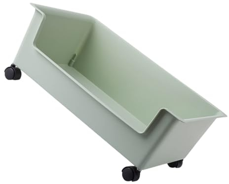 PRETYZOOM Bibliothèque Sur Roulettes Conteneur De Stockage De Livres Sous Meuble Organisateur Mobile Pour Bureau Dortoir Et Maison 39.50 X 28.40 X 15.70 Cm