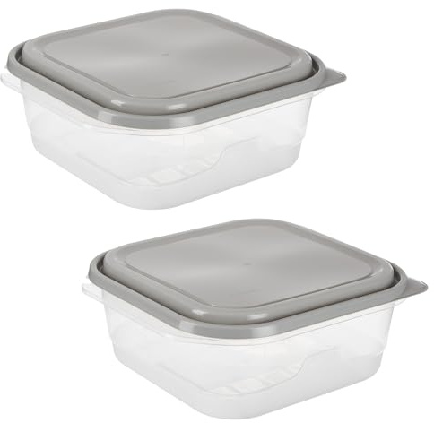 GoodCook EveryWare Extra Large Square Food Storage Container, 2 Pack, BPA Free