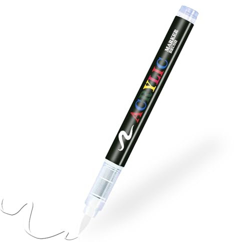 RiyaNed Marqueurs Textile,Blanc 1 stylo,Peintures pour textiles Peut être utilisé pour les vêtements, les chaussures en toile, les chapeaux, le tablier, les sacs à main.
