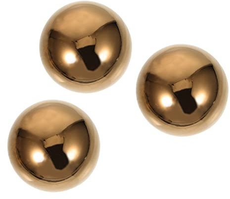 Milisten 3pièces Boules Creuses Acier Inoxydable avec Surface Miroir Lot de Sphères Décoratives pour Jardin Et Intérieur