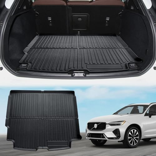 ECOZEN Alfombrilla Maletero 3D para Volvo XC60 2018-2026 TPE Alfombrilla de Goma para Maletero Impermeable Antideslizante Borde Alto Todo Clima Alfombrilla Maletero para Volvo XC60