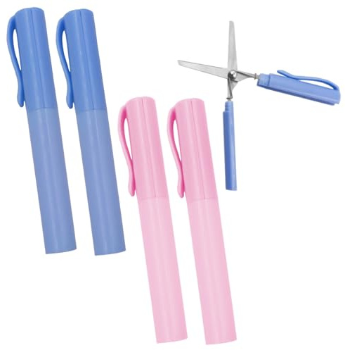 Ciseaux À Stylo 4 Pièces, Ciseaux Portables, Ciseaux Créatifs, Mini Ciseaux Pliants, Outils De Coupe De Papier Pour Bricolage