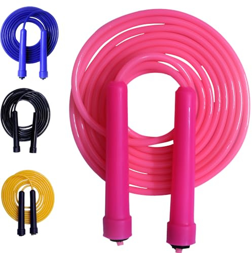 YSCARE Hopprep för träning, hopprep, boxning, fitnessträning, hoppning, gym, träning, fettförbränning för män, kvinnor och barn 2,7 m (rosa)