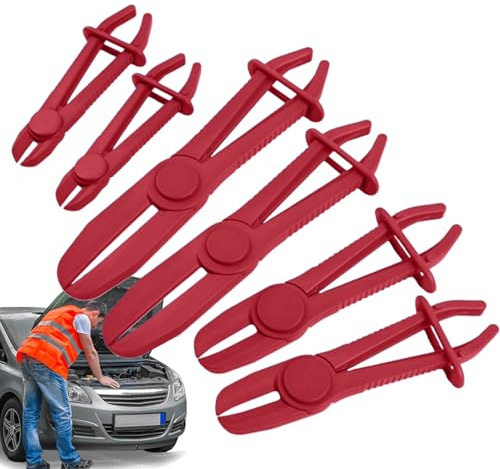 Pinza per schiacciare , 6 pezzi, pinze per olio dei freni, pinza a cricchetto, per installazione, manutenzione, riscaldamento, sanitari, lavori elettrici