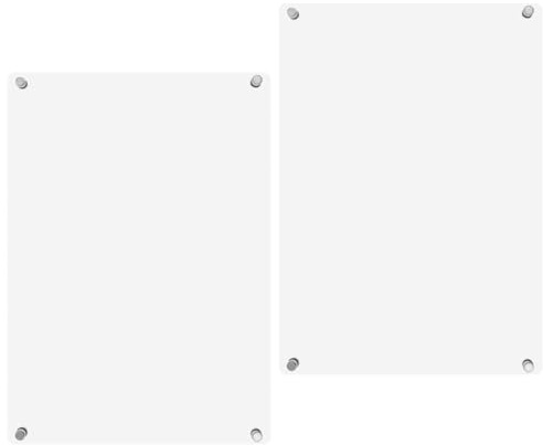 Milisten 2 Pizarras Acrílicas Magnéticas Transparentes para Nevera 20x30 Cm, Tableros de Borrado en Seco Reutilizables para Planificación y Lista de Tareas, Tablero Planificador