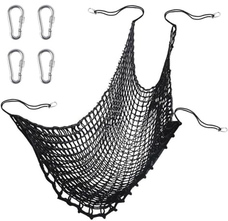Filet de Sécurité d'Escalade - Corde de Jeu Solide à Deux Couches, Filet Anti-Chute Robuste avec Crochets Supplémentaires | Accessoires de Structure de Jeu Extérieur-Jardin Arrière-cour pour